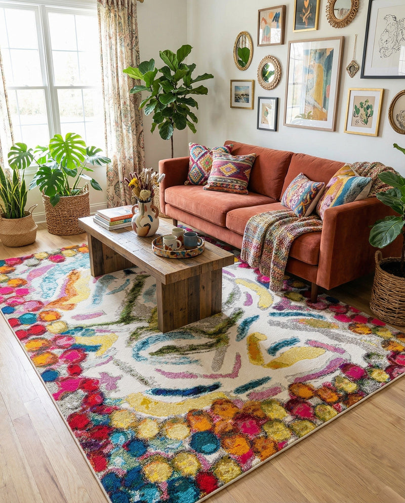 Colorburst Oasis Collection Area Rug -  Calypso Rectangle Multi  lifestyle 24