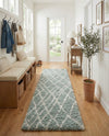 Cozy Haven Shag Collection Area Rug - Serenity (Sage Green) Runner Sage Green  lifestyle 45