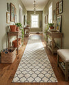 Lattice Gardens Collection Area Rug -  Bloomfield (Beige and Gray) Runner Beige and Gray  lifestyle 67