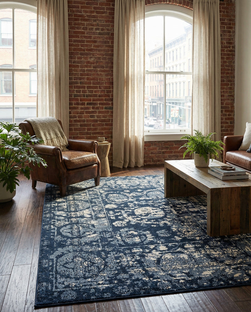 Horizon Collection Area Rug -  Zenith Rectangle Blue  lifestyle 10