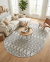 Urban Oasis Rugs Collection Area Rug -  Boulevard (Ivory) Oval Ivory  lifestyle 35