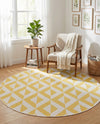 Urban Oasis Rugs Collection Area Rug -  Highrise (Yellow) Round Yellow  lifestyle 45