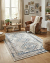 Savannah Elegance Collection Area Rug -  Tybee (Gray Blue) Rectangle Gray Blue  lifestyle 10