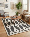 Monochrome Collection Area Rug -  Marble Rectangle Gray  lifestyle 8