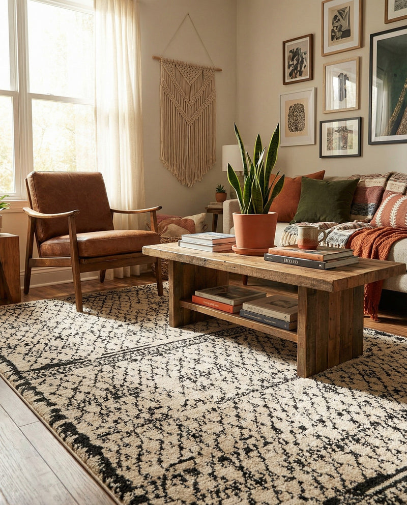 Tangier Treasures Collection Area Rug -  Marrakech Rectangle Ivory  lifestyle 37