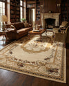 Versailles Elegance Collection Area Rug -  Louveciennes (Cream) Rectangle Cream  lifestyle 20