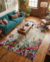 Chromatic Oasis Collection Area Rug -  Blush Rectangle Multi  lifestyle 11