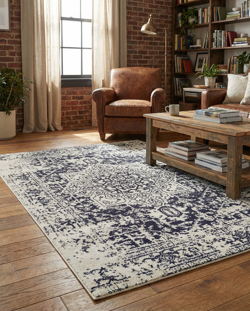 Georgetown Rugs Collection Area Rug - Dupont (Blue) Rectangle Blue  lifestyle 12