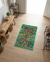 Caribbean Cove Collection Area Rug -  Dominica Rectangle Green  lifestyle 3