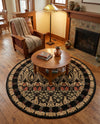 Chelsea Elegance Collection Area Rug -  Brompton (Black) Round Black  lifestyle 62