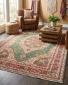 Caribbean Breeze Collection Area Rug -  Windward Rectangle Green  lifestyle 34