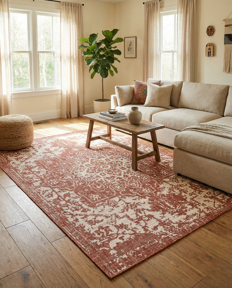 Urban Oasis Rugs Collection Area Rug -  Penthouse (Rust Red) Rectangle Rust Red  lifestyle 16