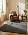 Cozy Comfort Shag Collection Area Rug - Haven (Smoke Gray) Rectangle Smoke Gray  lifestyle 18