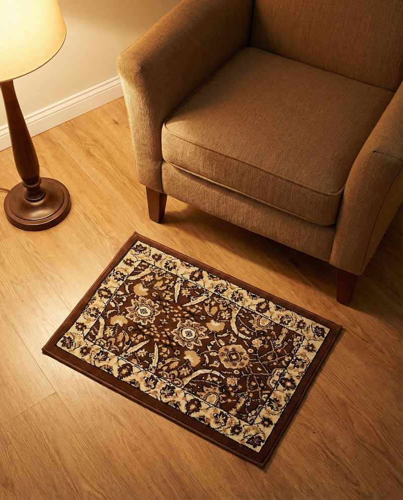 Tabriz Tapestry Collection Area Rug - Sahand (Brown) Rectangle Brown  lifestyle 23