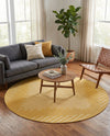 Urban Terrace Collection Area Rug -  Chelsea (Yellow) Round Yellow  lifestyle 70