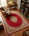 Tabriz Tapestry Collection Area Rug - Azerbaijan (Burgundy) Rectangle Burgundy  lifestyle 18