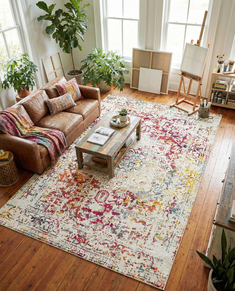Georgetown Rugs Collection Area Rug - Dupont (Light Multi) Rectangle Light Multi  lifestyle 4
