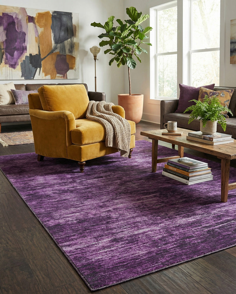 Sahara Essence Collection Area Rug - Oasis (Purple) Rectangle Purple  lifestyle 25