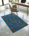 Caribbean Cove Collection Area Rug -  Tobago Rectangle Navy Blue  lifestyle 13