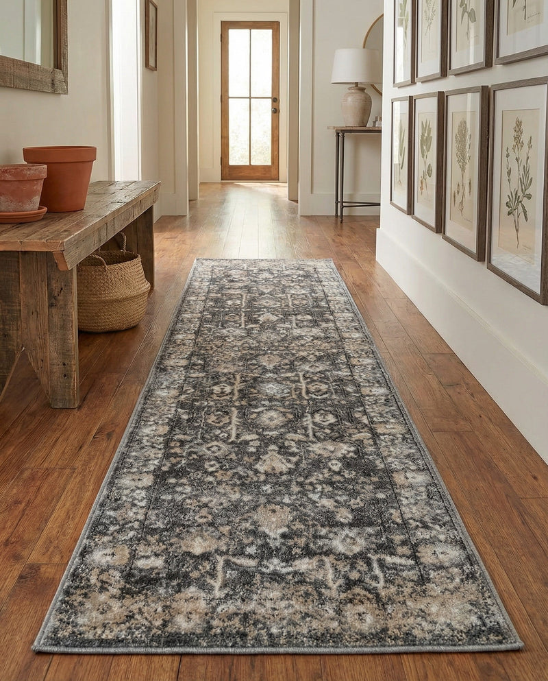 Cascade Range Collection Area Rug -  Shasta (Gray) Runner Gray  lifestyle 42