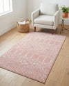 Marrakesh Lattice Collection Area Rug - Casablanca (Rose Pink) Rectangle Rose Pink  lifestyle 14