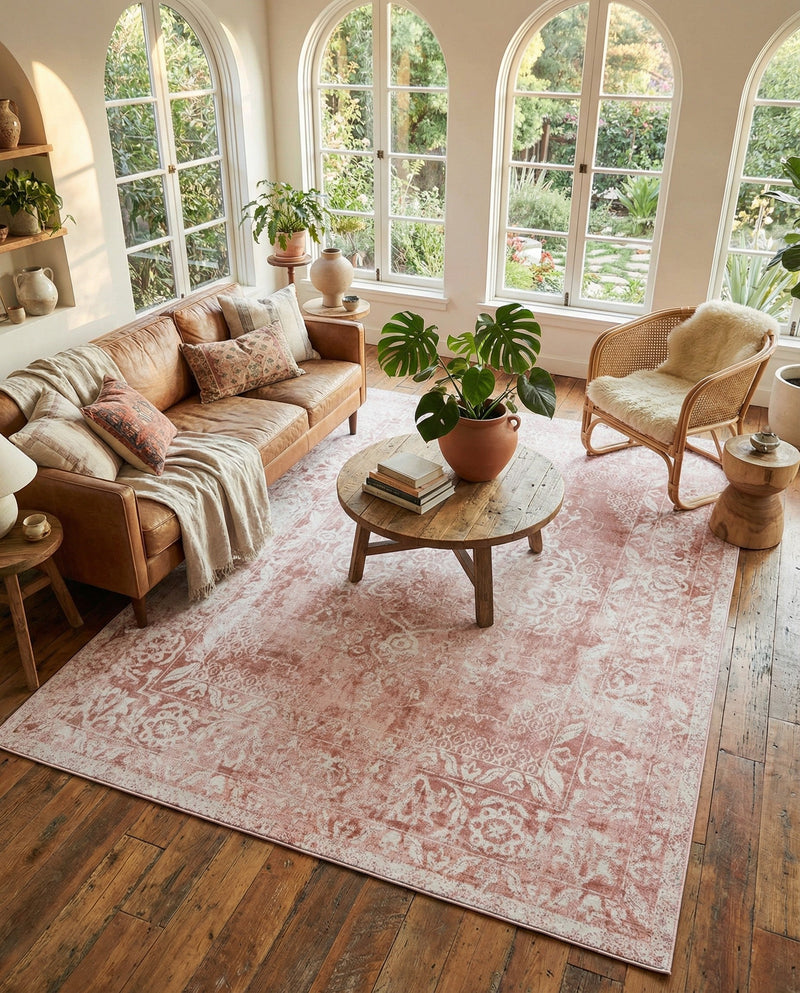 Cambridge Classics Collection Area Rug -  Magdalene (Pink) Rectangle Pink  lifestyle 11