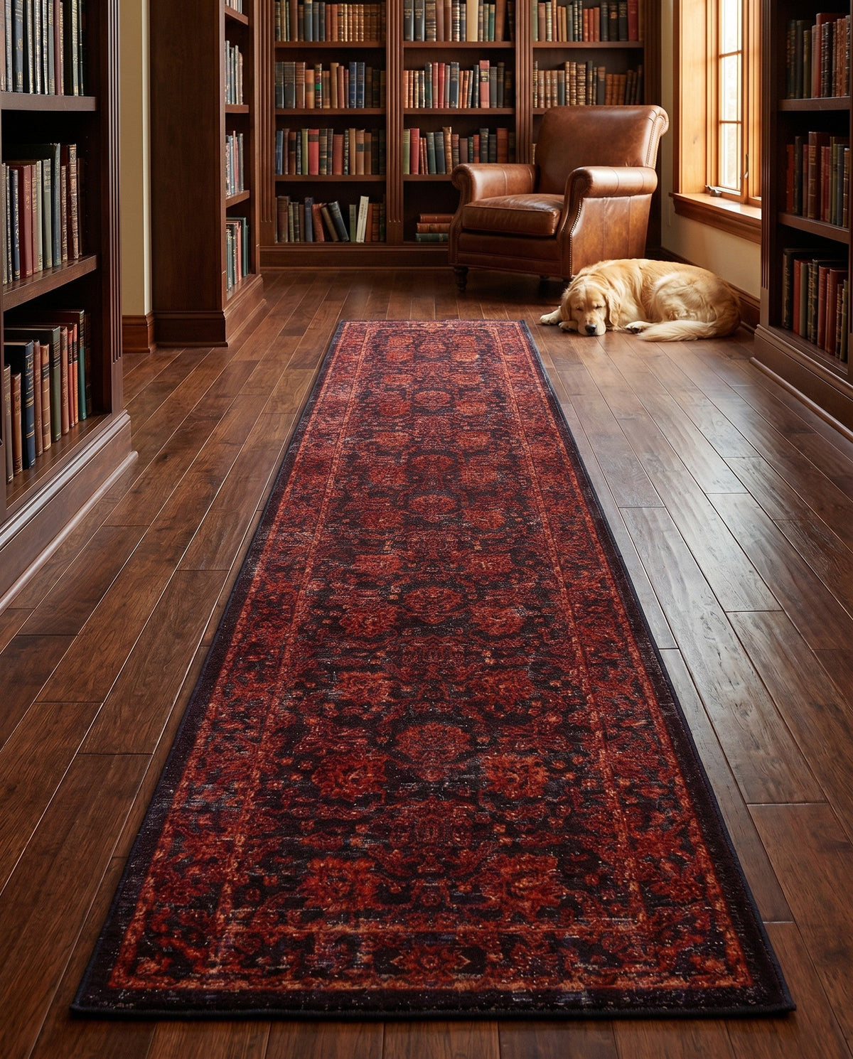 Geneva Terrace Collection Area Rug -  Lausanne Runner Black  lifestyle 190