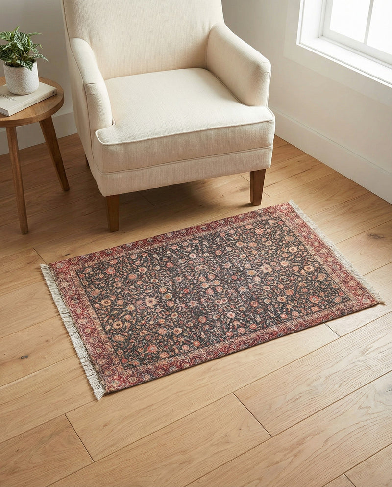 Bazaar Chic Collection Area Rug -  Tangier Rectangle Navy Blue  lifestyle 6
