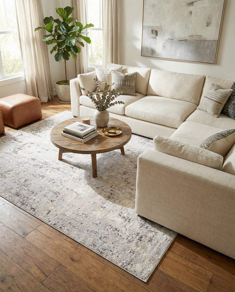 Aegean Elegance Collection Area Rug -  Paros Rectangle Gray  lifestyle 3