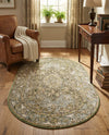 Savannah Soiree Collection Area Rug -  Everglade (Green) Oval Green  lifestyle 62