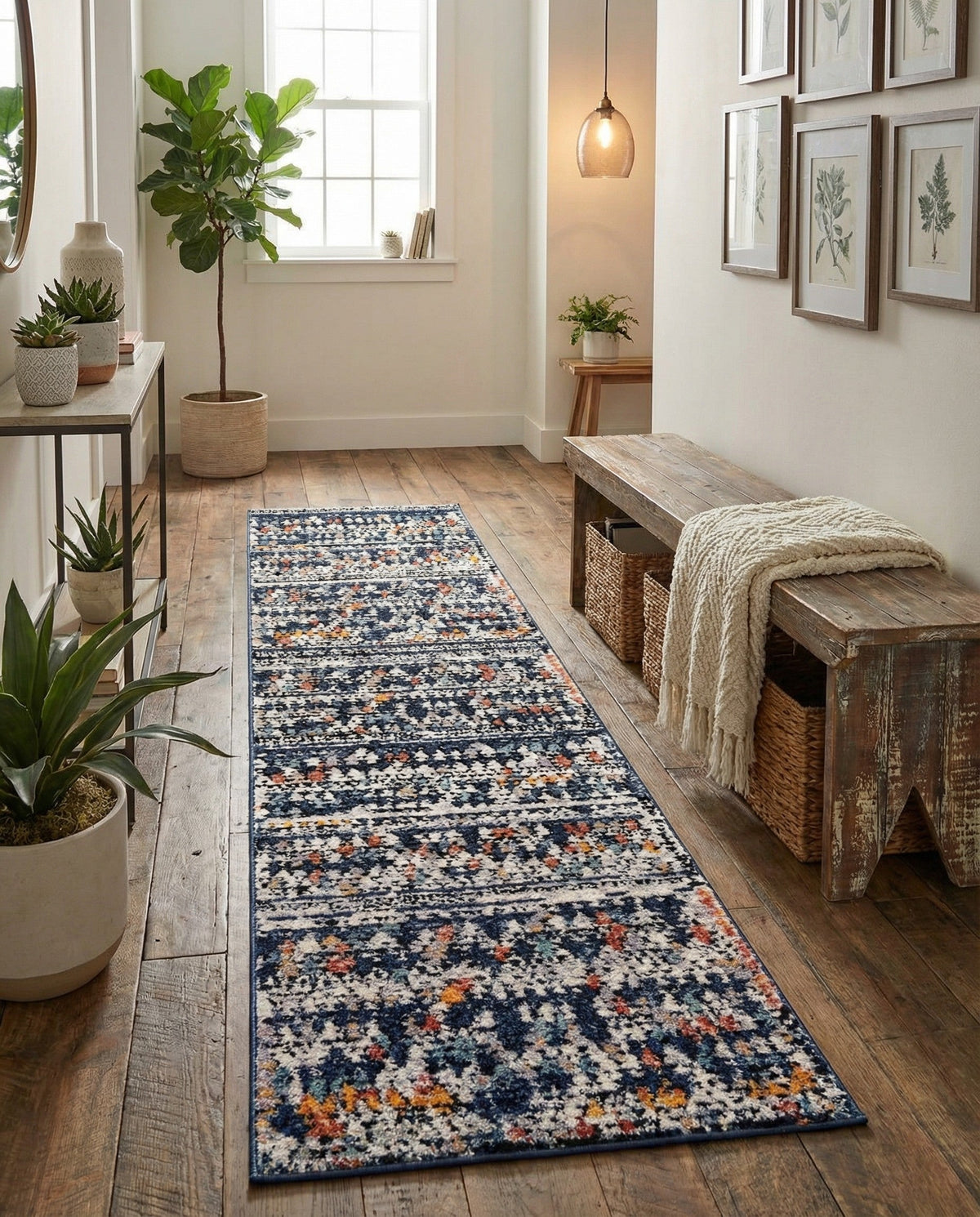 Tangier Treasures Collection Area Rug -  Marrakech Runner Multi  lifestyle 155