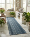 Jewel Oasis Collection Area Rug - Sapphire (Blue) Runner Blue  lifestyle 35
