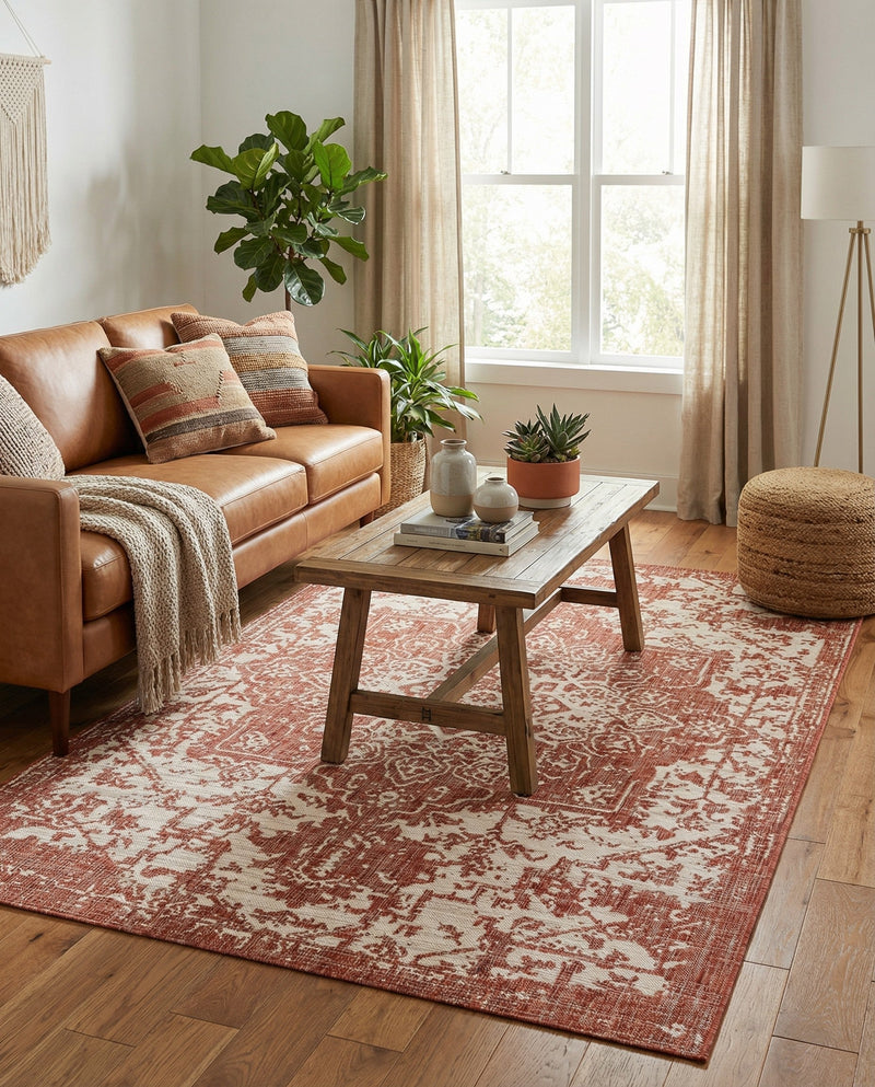Urban Oasis Rugs Collection Area Rug -  Penthouse (Rust Red) Rectangle Rust Red  lifestyle 17