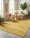 Dover Terrace Collection Area Rug -  Lagoon (Yellow) Rectangle Yellow  lifestyle 6