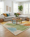 Bahama Breeze Outdoor Collection Area Rug -  CatCay Rectangle Beige  lifestyle 14
