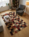 Bistro Lounge Collection Area Rug - Espresso Rectangle Multi  lifestyle 19