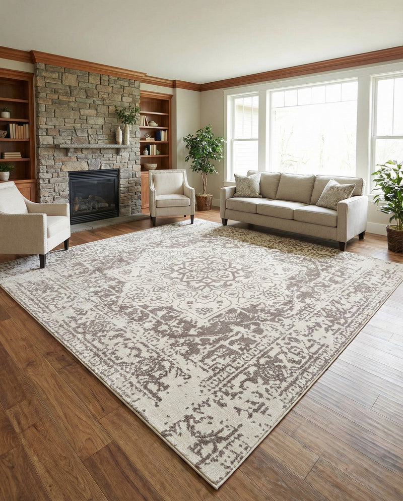Georgetown Rugs Collection Area Rug - Dupont (White) Square White  lifestyle 62