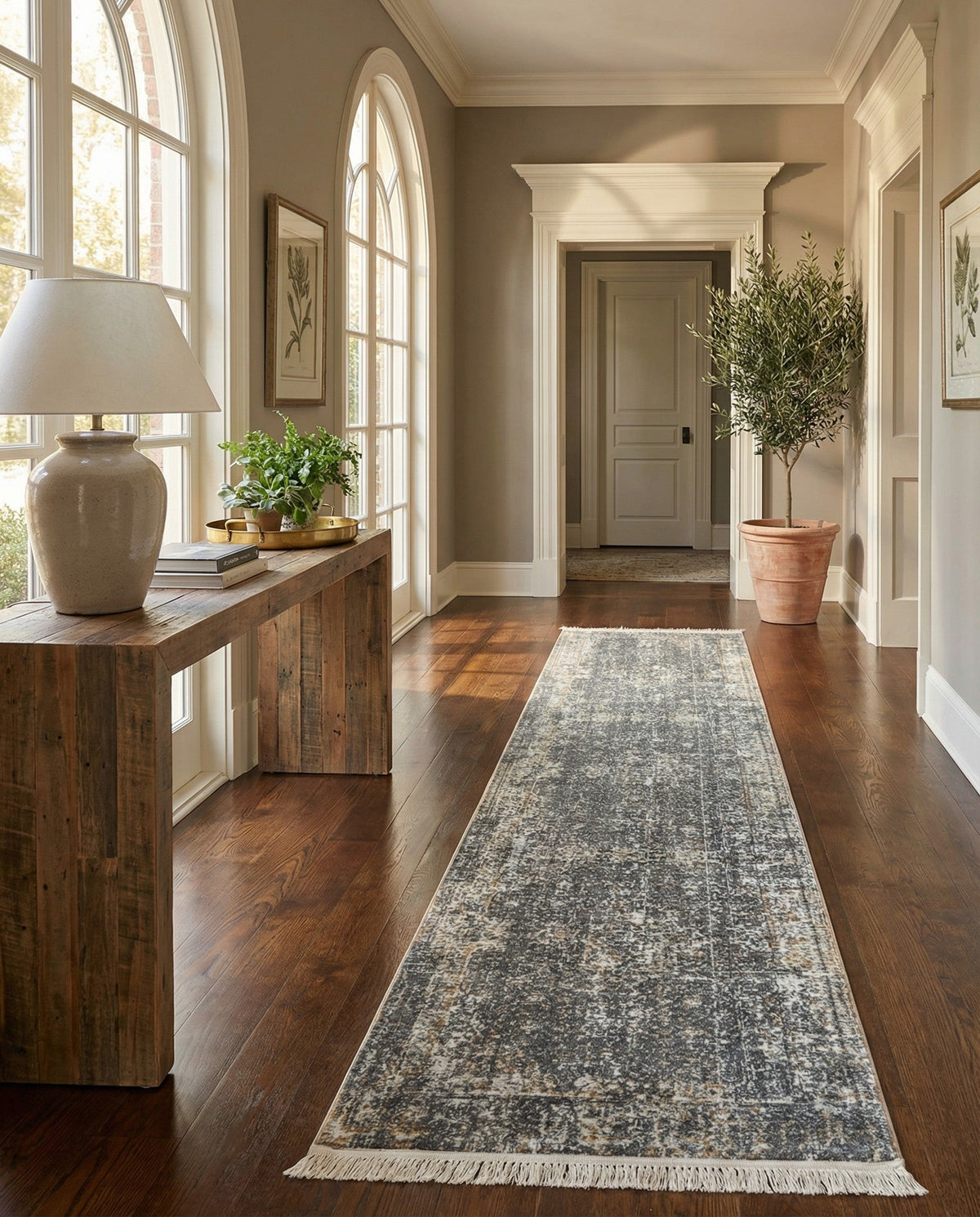 Caribbean Breeze Collection Area Rug -  Utila Runner Fume Gray  lifestyle 91