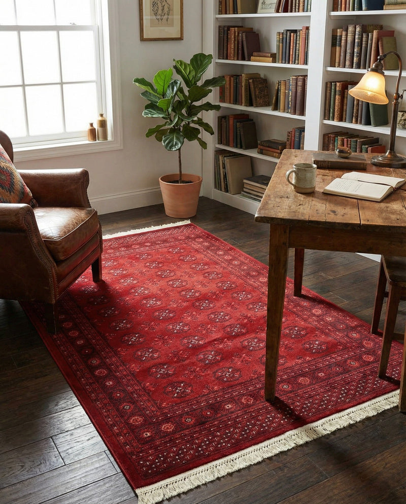 Samarkand Elegance Collection Area Rug -  Konye-Urgench Rectangle Red  lifestyle 10