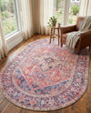 Heritage Elegance Collection Area Rug -  Alhambra Oval Red  lifestyle 77