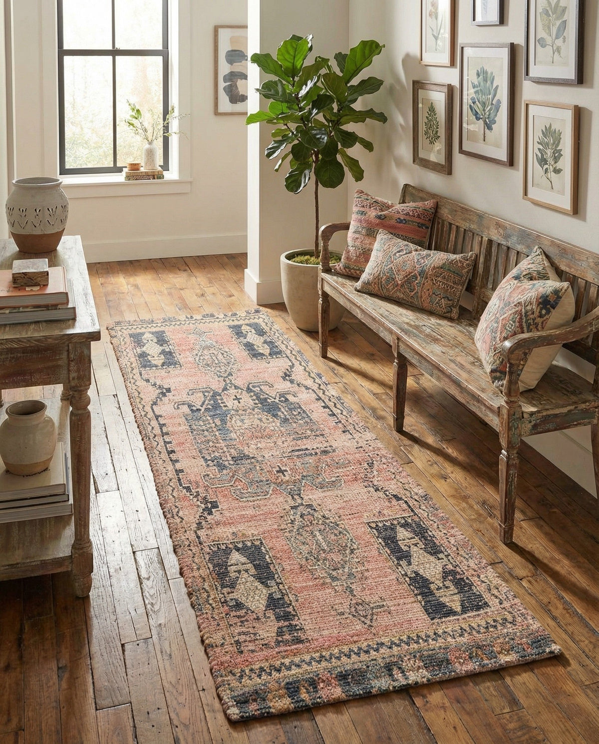 Savannah Threads Collection Area Rug -  Sonoran Runner Antique Red  lifestyle 47