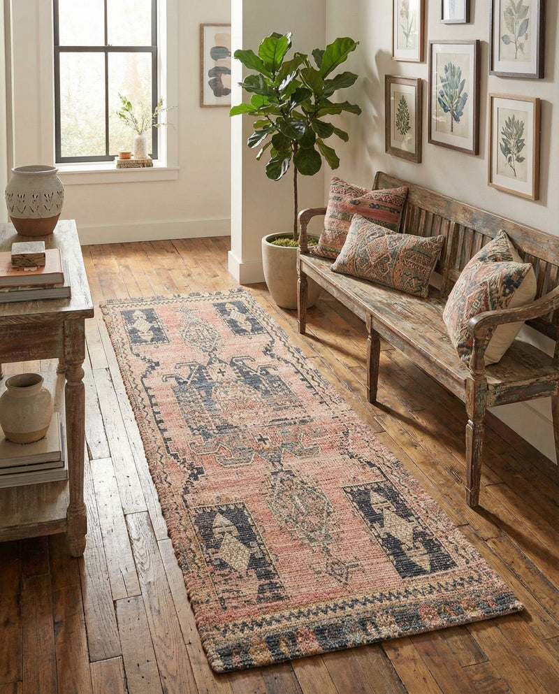 Savannah Threads Collection Area Rug -  Sonoran Runner Antique Red  lifestyle 47