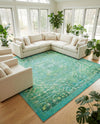 Baroque Era Collection Area Rug - Versailles (Spring Green) Square Spring Green  lifestyle 40