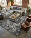 Georgetown Rugs Collection Area Rug - Dupont (Dark Gray) Rectangle Dark Gray  lifestyle 5