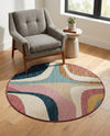 Urban Terrace Collection Area Rug - Venice Round Multi  lifestyle 72