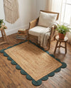 Serenity Braided Jute Collection Area Rug - Seaside Rectangle Natural and Green  lifestyle 37