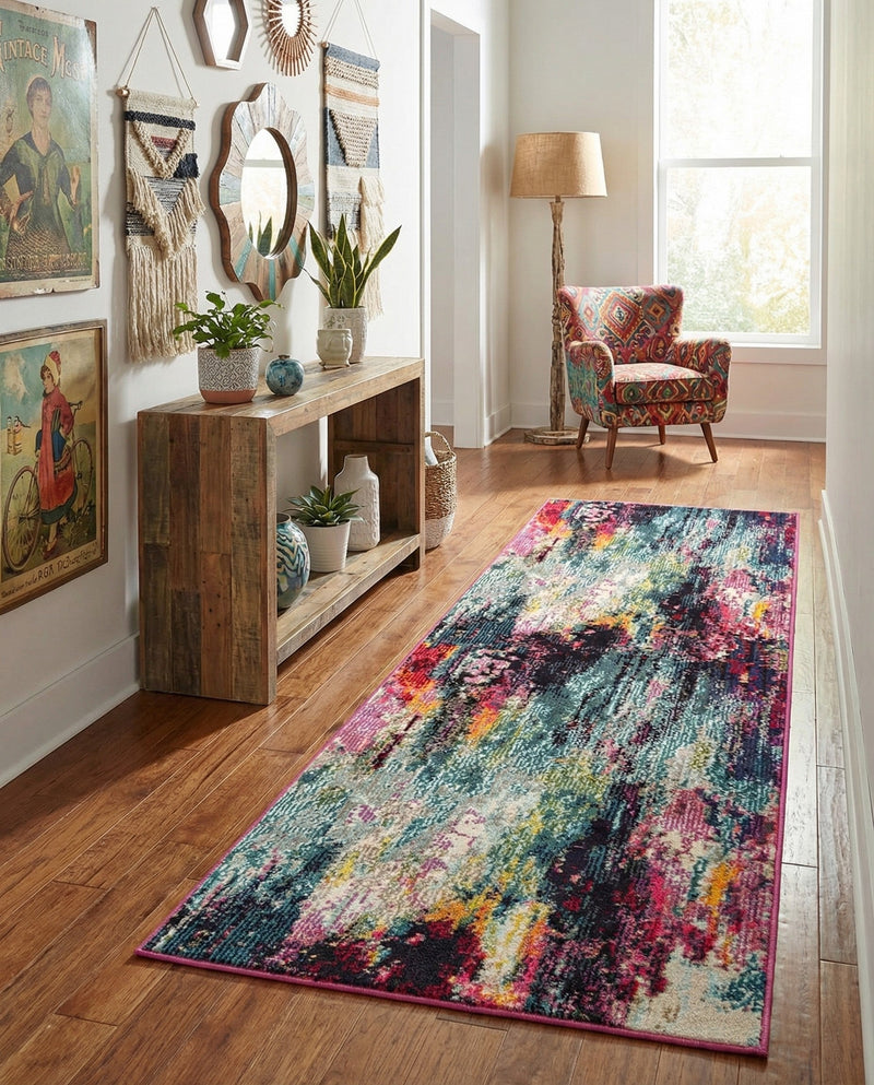 Chromatic Oasis Collection Area Rug -  Oasis Runner Multi  lifestyle 62