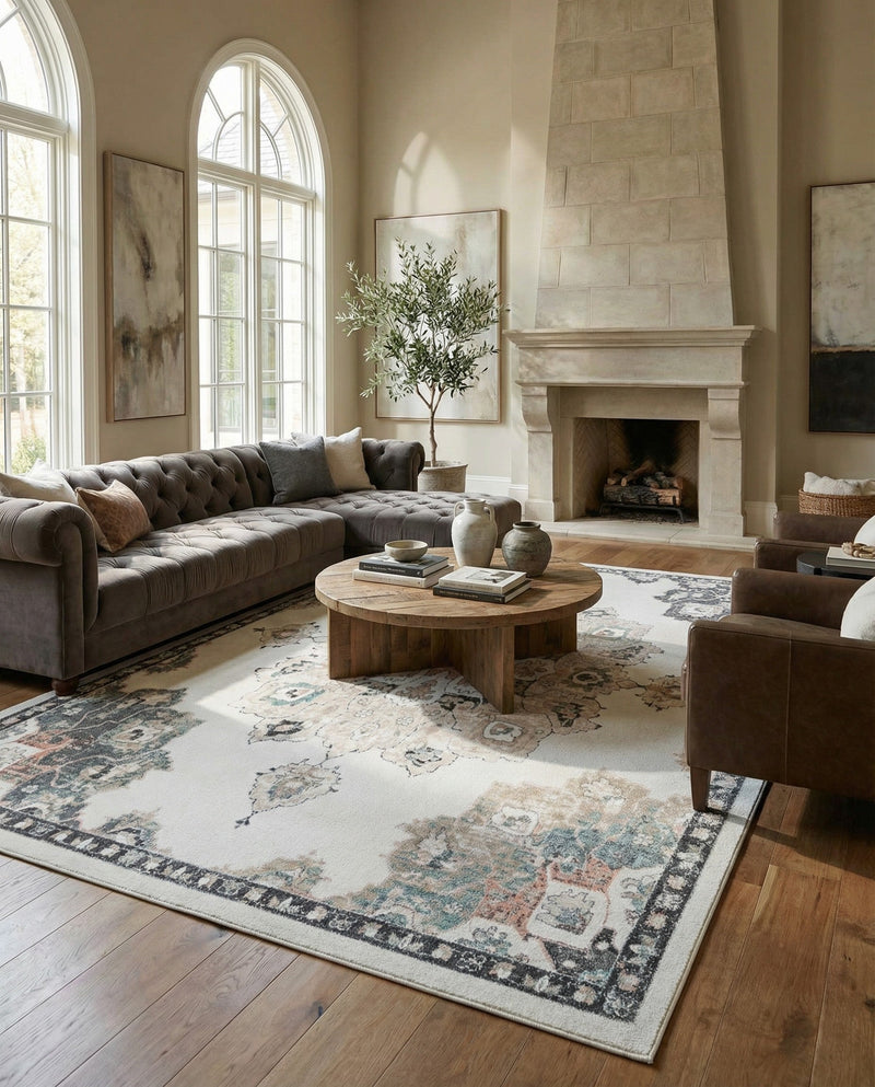 Beverly Grove Collection Area Rug - Melrose (Ivory) Rectangle Ivory  lifestyle 16
