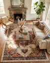 Eden Oasis Collection Area Rug -  Tranquility (Cream) Rectangle Cream  lifestyle 12