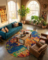 Caribbean Cove Collection Area Rug -  Bequia Oval Multi  lifestyle 40
